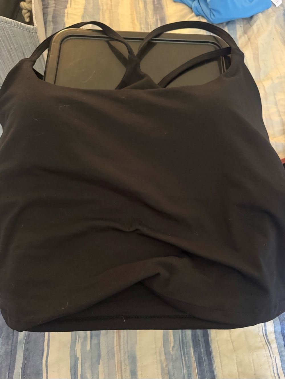 Fabletics Black Strappy Sports Bra